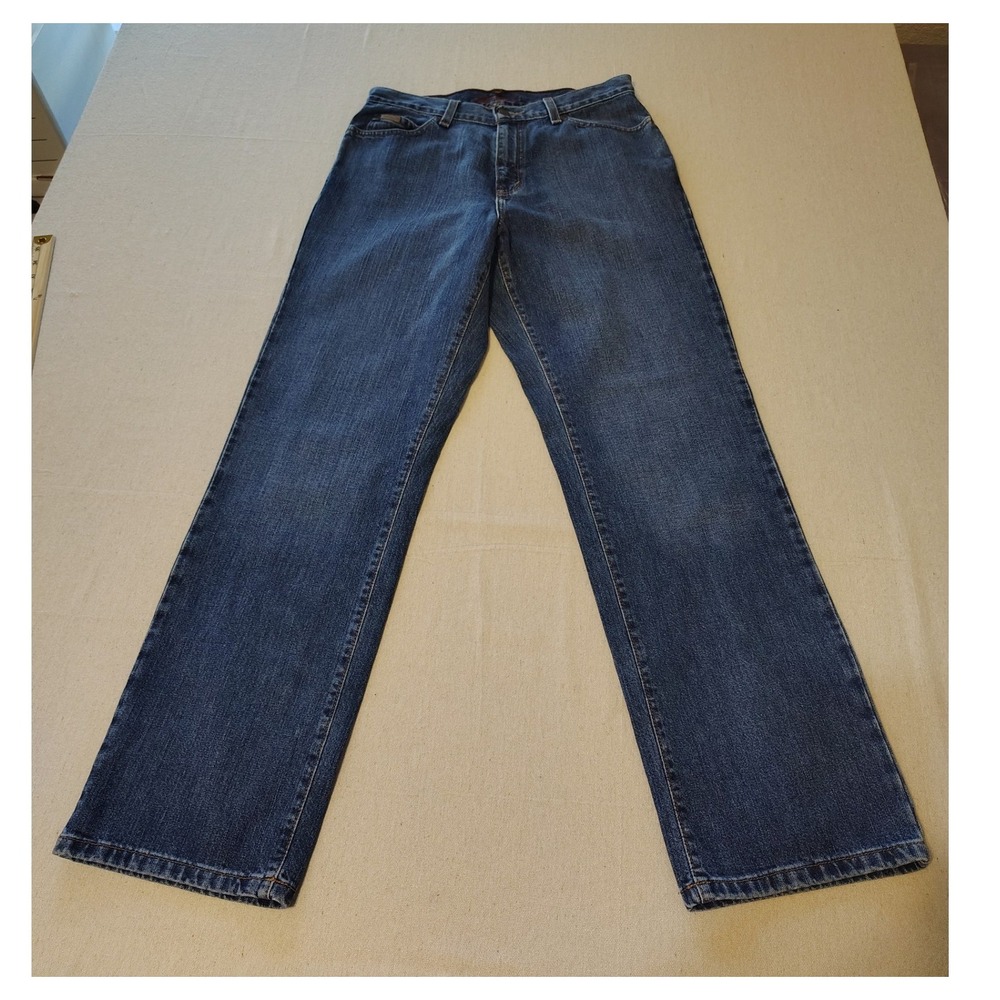 Eddie Bauer Womens Jeans Straight Leg Blue Denim Size 10 Medium Wash HH